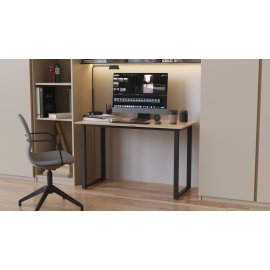 Стол письменный Кнап 2 Ferrum-decor 750x1000x600 Черный металл ДСП Дуб Сан-Марино 16 мм (KNAP2002)