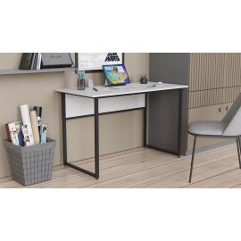 Письменный стол Ferrum-decor Коди 75x100x60 черный ДСП Белое 16мм