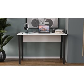 Письменный стол Ferrum-decor Курт 75x120x60 черный ДСП Белое 16мм