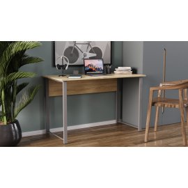 Письменный стол Ferrum-decor Курт 75x100x60 серый ДСП Дуб Сонома 16мм