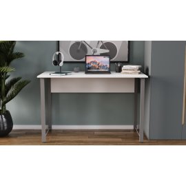 Письменный стол Ferrum-decor Курт 75x120x70 серый ДСП Белое 16мм