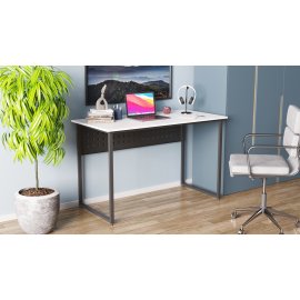 Письменный стол Ferrum-decor Майк 75x120x70 черный ДСП Белое 16мм