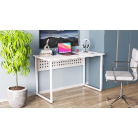 Письменный стол Ferrum-decor Майк 75x140x60 белый ДСП Белое 16мм