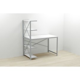 Комп'ютерний стіл Ferrum-decor Джек 75x120x60 Сірий ДСП Біле (DJEK0015)