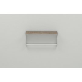 Полка настенная Ferrum-decor Юзиби 270x500x150 металл Белый ДСП Сонома Трюфель 16 мм (UZI0012)