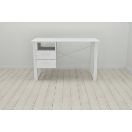 Письмовий стіл з ящиками Ferrum-decor Оскар 750x1200x700 метал Білий ДСП Біле 16 мм (OSK0050)