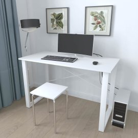 Письмовий стіл Ferrum-decor Драйв 750x1000x600 Білий метал ДСП Білий 16 мм (DRA015)