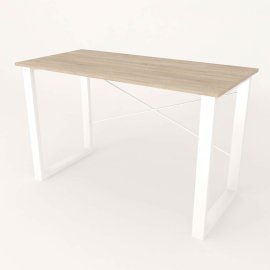 Письменный стол Ferrum-decor Драйв 750x1400x600 Белый металл ДСП Дуб Сонома 16 мм (DRA060)