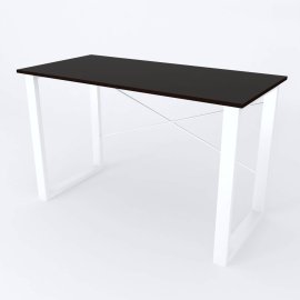 Письмовий стіл Ferrum-decor Драйв 750x1400x700 Білий метал ДСП Венге Магія 16 мм (DRA122)