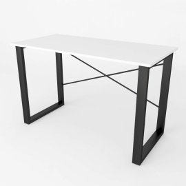 Письмовий стіл Ferrum-decor Драйв 750x1200x700 Чорний метал ДСП Білий 16 мм (DRA085)
