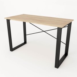 Письмовий стіл Ferrum-decor Драйв 750x1400x700 Чорний метал ДСП Дуб Сонома 16 мм (DRA109)