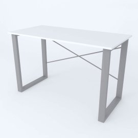Письменный стол Ferrum-decor Драйв 750x1400x700 Серый металл ДСП Белый 16 мм (DRA113)