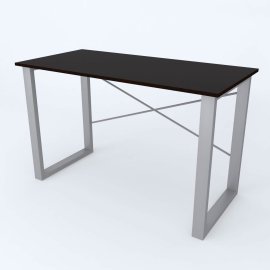 Письмовий стіл Ferrum-decor Драйв 750x1400x600 Сірий метал ДСП Венге Магія 16 мм (DRA052)