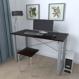 Письменный стол Ferrum-decor Драйв 750x1400x700 Серый металл ДСП Венге Магия 16 мм (DRA115)