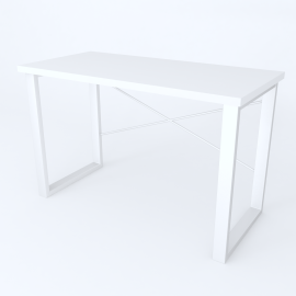 Письменный стол Ferrum-decor Драйв 750x1400x600 Белый металл ДСП Белый 32 мм (DRA183)