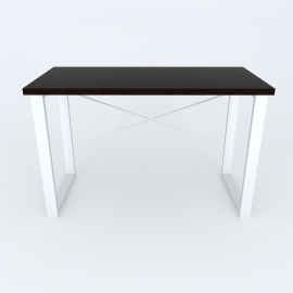 Письмовий стіл Ferrum-decor Драйв 750x1400x600 Білий метал ДСП Венге Магія 32 мм (DRA185)