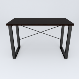 Письмовий стіл Ferrum-decor Драйв 750x1400x700 Чорний метал ДСП Венге Магія 32 мм (DRA234)
