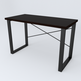 Письмовий стіл Ferrum-decor Драйв 750x1200x600 Чорний метал ДСП Венге Магія 32 мм (DRA150)