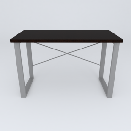 Письмовий стіл Ferrum-decor Драйв 750x1200x700 Сірий метал ДСП Венге Магія 32 мм (DRA220)