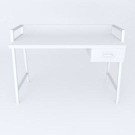Письмовий стіл Ferrum-decor Комфорт 750x1000x600 Білий метал ДСП Білий 32 мм (KOMF015)