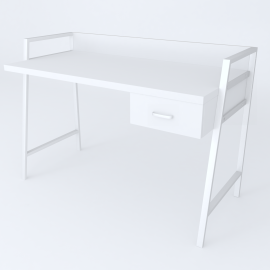 Письменный стол Ferrum-decor Комфорт 750x1200x600 Белый металл ДСП Белое 32 мм (KOMF036)