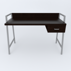 Письмовий стіл Ferrum-decor Комфорт 750x1200x600 Сірий метал ДСП Венге Магія 32 мм (KOMF031)