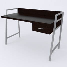 Письменный стол Ferrum-decor Комфорт 750x1000x600 Серый металл ДСП Венге Магия 32 мм (KOMF010)