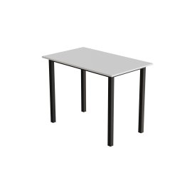 Стол универсальный Knap Ferrum-decor 750x1000x600 Черный металл ДСП Белый 16 мм (KNAP001)