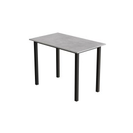Стол универсальный Knap Ferrum-decor 750x1400x700 Черный металл ДСП Бетон 16 мм (KNAP047)