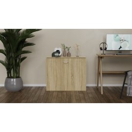 Кровать трансформер тумба ASCET 2 Ferrum-decor 650x2000x700 Черный металл ДСП Дуб Сонома 16 мм (ASCET204)