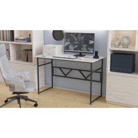 Письменный стол Ferrum-decor Раян 75x140x70 черный ДСП Белое 16мм