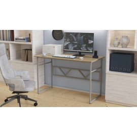 Комп'ютерний стіл Ferrum-decor Раян 75x140x60 білий ДСП Дуб Сонома 16мм