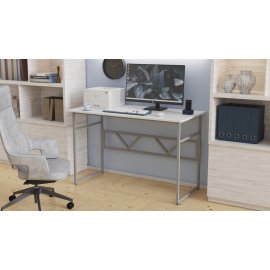 Письменный стол Ferrum-decor Раян 75x140x70 серый ДСП Белое 16мм