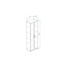 Шкаф Анжело Ferrum-decor на 5 полок 2 двери 1900x600x380 ДСП Белый 16 мм (ANG2007)
