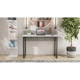 Стол письменный Скай Ferrum-decor 75x100x60 Черный металл ДСП Бетон 16 мм (SKA3000)