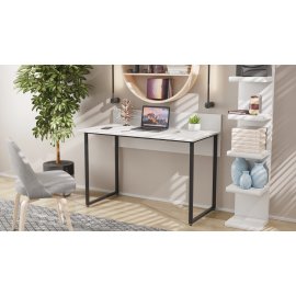 Письменный стол Ferrum-decor Скай 75x100x60 черный ДСП Белое 16мм