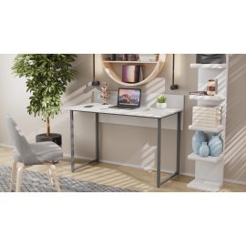 Письменный стол Ferrum-decor Скай 75x100x60 серый ДСП Белое 16мм