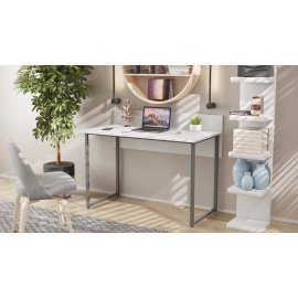 Письменный стол Ferrum-decor Скай 75x140x60 серый ДСП Белое 16мм