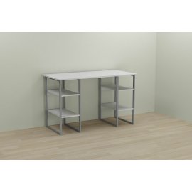 Письменный стол Ferrum-decor Карэн 75x120x60 серый ДСП Белое 16мм