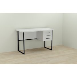 Письменный стол Ferrum-decor Дакота 76x120x60 черный ДСП Белое 32мм