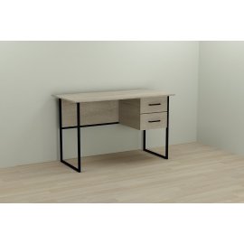 Письменный стол Ferrum-decor Дакота 75x140x60 черный ДСП Дуб Сонома 16мм