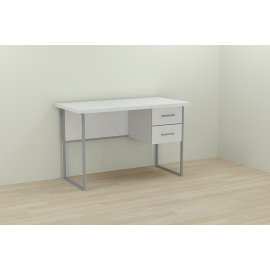 Письменный стол Ferrum-decor Дакота 76x140x60 серый ДСП Белое 32мм