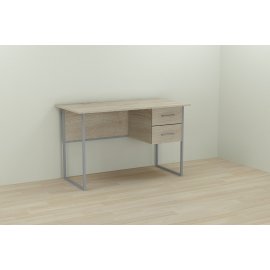 Письменный стол Ferrum-decor Дакота 75x140x60 серый ДСП Дуб Сонома 16мм