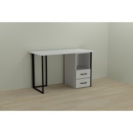Письменный стол Ferrum-decor Отто 75x120x60 черный ДСП Белое 16мм