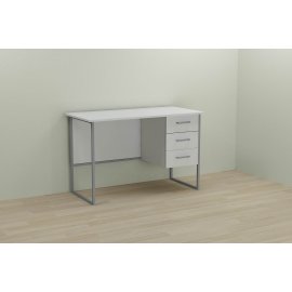 Письменный стол Ferrum-decor Гарри 75x140x70 серый ДСП Белое 16мм