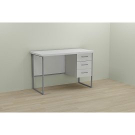 Письменный стол Ferrum-decor Гарри 76x140x60 серый ДСП Белое 32мм