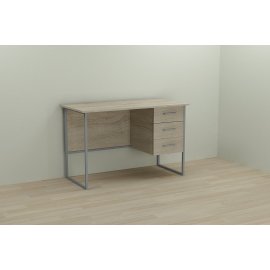 Письменный стол Ferrum-decor Гарри 75x140x60 серый ДСП Дуб Сонома 16мм