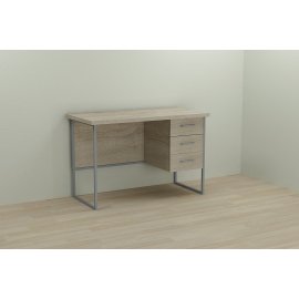 Письменный стол Ferrum-decor Гарри 76x140x60 серый ДСП Дуб Сонома 32мм