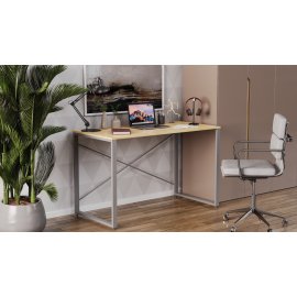 Письменный стол Ferrum-decor Серии Конект 75x120x600 серый ДСП Дуб Артизан 16мм (XK00177)