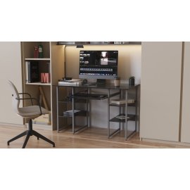 Компьютерный стол Ferrum-decor Тим 75x120x60 серый ДСП Сосна Кембра 16мм